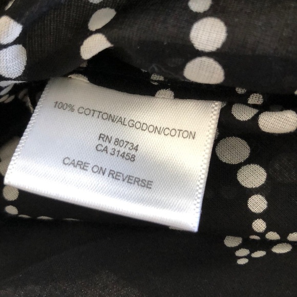 BCBGMAXAZIRIA black and white polka dot blouse - Picture 6 of 8